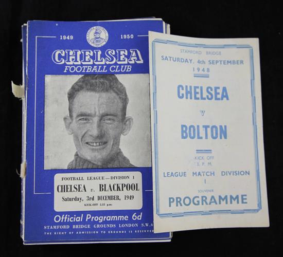 Thirty two 1948-1950 Chelsea Football Club programmes,